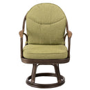 リクライニングチェア 椅子 背もたれ 肘掛け ひじ付き 回転 座面 高座椅子 和風 和室 柄 モダン 無地 フロアチェア 天然素材 ラタン 脚 フレーム リビング 書斎 【納期B】【azm-nrs-440】