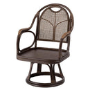 リクライニングチェア 椅子 背もたれ 肘掛け ひじ付き 回転 座面 高座椅子 和風 和室 柄 モダン 無地 フロアチェア 天然素材 ラタン 脚 フレーム リビング 書斎 【納期B】【azm-nrs-440】