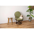 リクライニングチェア 椅子 背もたれ 肘掛け ひじ付き 回転 座面 高座椅子 和風 和室 柄 モダン 無地 フロアチェア 天然素材 ラタン 脚 フレーム リビング 書斎 【納期B】【azm-nrs-440】