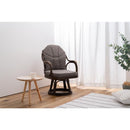 リクライニングチェア 椅子 背もたれ 肘掛け ひじ付き 回転 座面 高座椅子 和風 和室 柄 モダン 無地 フロアチェア 天然素材 ラタン 脚 フレーム リビング 書斎 【納期B】【azm-nrs-440】