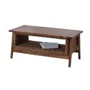 コーヒーテーブル ローテーブル リビング 木製 編み込み ハワイアン センターテーブル 【納期A】【azm-nrs-454】