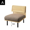 ソファ 椅子 組み合わせ 自在 編み込み ラタン ハワイアン リゾート系 【納期A】【azm-nrs-501】