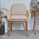 チェアー 椅子 ダイニングチェア リゾート系 アジアン 家具 南国系 ラタン 天然木 カフェ風 1人掛け ソファ風 ナチュラル カントリー 【納期A】【azm-nrs-502】