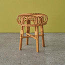 ラタンスツール 椅子 腰掛け 天然木 アジアン リゾート風 南国風 おしゃれ かわいい 小型 スツール 玄関 リビング 【納期A】【azm-nrs-504】