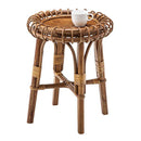 サイドテーブル ラタン 天然木製 おしゃれ アジアン ナチュラル カントリー テーブル リビング 寝室 玄関 【納期A】【azm-nrs-505】