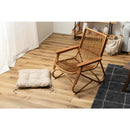 パーソナルチェア おしゃれ イス 椅子 アジアン ナチュラル リゾート風 天然木 ラタン 木製 カントリー ゆったり デザイン クッション 座面 取り外し可能 【納期A】【azm-nrs-509】