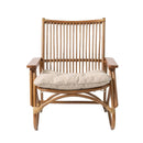 パーソナルチェア おしゃれ イス 椅子 アジアン ナチュラル リゾート風 天然木 ラタン 木製 カントリー ゆったり デザイン クッション 座面 取り外し可能 【納期A】【azm-nrs-509】