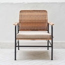 ダイニングチェア 椅子 スチール製 脚 シンプル アジアン 南国 リゾート系 カフェ Cafe おしゃれ 座布団 クッション 取り外し ひじ掛け 肘あり カジュアル 【納期A】【azm-nrs-540】