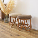 スツール 回転 回転式チェア 椅子 腰掛け チェアー 脚置き オットマン 玄関 リビング 北欧 ナチュラル カントリー系 シンプル 脚 木製 かわいい シルエット 【納期B】【azm-ns-538】
