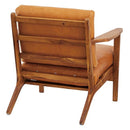 椅子 おしゃれ 1人掛け 一人掛け 1人用 ソファ リビングチェア 木製 脚 天然木 レザー 古めかしい レトロ調 アンティーク風 インテリア お洒落 かわいい 北欧 【納期A】【azm-ns-620】