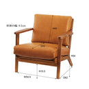 椅子 おしゃれ 1人掛け 一人掛け 1人用 ソファ リビングチェア 木製 脚 天然木 レザー 古めかしい レトロ調 アンティーク風 インテリア お洒落 かわいい 北欧 【納期A】【azm-ns-620】