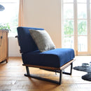 ソファ 一人掛け 1人掛け ソファー ひじ無し 肘掛けなし ブルー 青 おしゃれ 北欧 アメリカン カジュアル アクセントカラー インテリア リビング 【納期A】【azm-ns-622】
