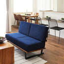 ソファ 二人掛け 2人掛け ソファー ひじ無し 肘掛けなし ブルー 青 おしゃれ 北欧 アメリカン カジュアル アクセントカラー インテリア リビング 【納期A】【azm-ns-623】