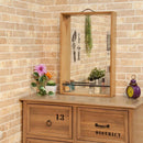 箱型ミラー 鏡 ミラー 収納 取っ手付き かがみ アンティーク風 ドレッサー メイク用品 棚 【納期A】【azm-nw-115】