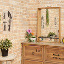 箱型ミラー 鏡 ミラー 収納 取っ手付き かがみ アンティーク風 ドレッサー メイク用品 棚 【納期A】【azm-nw-115】