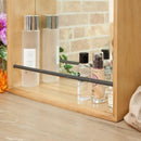 箱型ミラー 鏡 ミラー 収納 取っ手付き かがみ アンティーク風 ドレッサー メイク用品 棚 【納期A】【azm-nw-115】