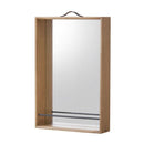 箱型ミラー 鏡 ミラー 収納 取っ手付き かがみ アンティーク風 ドレッサー メイク用品 棚 【納期A】【azm-nw-115】