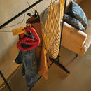 ハンガーラック スリム 頑丈 おしゃれ アメリカン インダストリアル ヴィンテージ テイスト シンプル ビンテージ風 レトロ マット調 ブラック 黒 アイアン製 【納期A】【azm-nw-181】