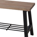 ダイニングベンチ 収納ラック付き ベンチ 椅子 木製 2人用 【納期A】【azm-nw-892b】