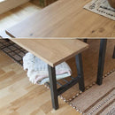 ダイニングベンチ 収納ラック付き ベンチ 椅子 木製 2人用 【納期A】【azm-nw-892b】