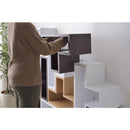 ラック 棚 パズル シンプル 形状 デザイン 組み合わせ 収納棚 インテリア 木目 柄 おしゃれ リビング ダイニング アクセント 家具 茶色 ブラウン 白 ホワイト 【納期A】【azm-nws-556】