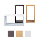 ラック 棚 パズル シンプル 形 デザイン 組み合わせ 収納ラック 収納棚 木目 柄 おしゃれ リビング ダイニング 茶色 ブラウン 白 ホワイト 【納期A】【azm-nws-557】