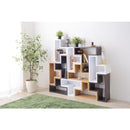 ラック 棚 パズル シンプル 形 デザイン 組み合わせ 収納ラック 収納棚 木目 柄 おしゃれ リビング ダイニング 茶色 ブラウン 白 ホワイト 【納期A】【azm-nws-557】