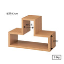 ラック 棚 パズル 凸型 形状 デザイン 組み合わせ 組合せ 収納ラック 収納棚 インテリア 木目 柄 おしゃれ リビング アクセント 茶色 ブラウン 白 ホワイト 【納期A】【azm-nws-559】