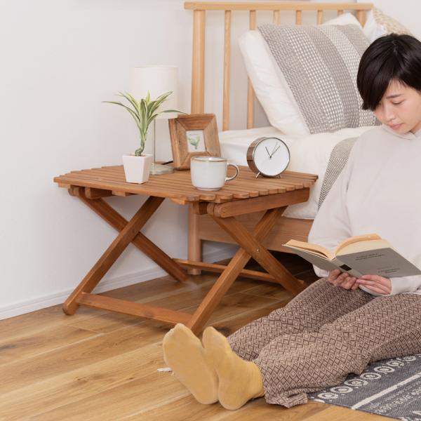 ガーデンテーブル サブテーブル 折りたたみ 折畳み アウトドア キャンプ 庭 テラス ベランダ 屋上 屋外 おしゃれ ナチュラル カントリー デザイン シンプル 【納期B】【azm-nx-531】