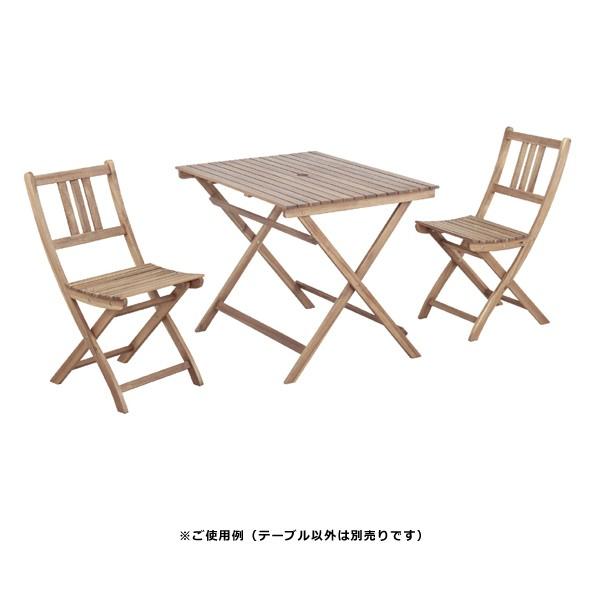 ガーデンテーブル 折りたたみ パラソル用穴つき 木製 アウトドア 庭 ベランダ 【納期A】【azm-nx-903】