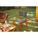 ダイニングチェア チェア 椅子 イス ダイニング アウトドア風 アカシア材 天然木 軽量 持ち運び 取っ手付き メッシュ生地 ベランダ ナチュラル シンプル 【納期A】【azm-nx-933】