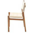 ダイニングチェア チェア 椅子 イス ダイニング アウトドア風 アカシア材 天然木 軽量 持ち運び 取っ手付き メッシュ生地 ベランダ ナチュラル シンプル 【納期A】【azm-nx-933】