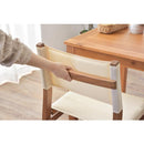 ダイニングチェア チェア 椅子 イス ダイニング アウトドア風 アカシア材 天然木 軽量 持ち運び 取っ手付き メッシュ生地 ベランダ ナチュラル シンプル 【納期A】【azm-nx-933】