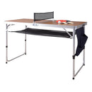 折りたたみテーブル ピンポン台 卓球台 卓球テーブル アウトドア テーブル 折り畳み キャンプ バーベキュー 幅120cm 携帯 持ち運び 【納期B】【azm-odl-555】