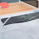 折りたたみテーブル ピンポン台 卓球台 卓球テーブル アウトドア テーブル 折り畳み キャンプ バーベキュー 幅120cm 携帯 持ち運び 【納期B】【azm-odl-555】