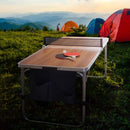 折りたたみテーブル ピンポン台 卓球台 卓球テーブル アウトドア テーブル 折り畳み キャンプ バーベキュー 幅120cm 携帯 持ち運び 【納期B】【azm-odl-555】