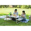 折りたたみテーブル アウトドアテーブル おしゃれ テーブル 折り畳み 折畳み センターテーブル ローテーブル リビングテーブル 棚付き キャンプ アウトドア 【納期B】【azm-odl-556】