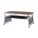 折りたたみテーブル アウトドアテーブル おしゃれ テーブル 折り畳み 折畳み センターテーブル ローテーブル リビングテーブル 棚付き キャンプ アウトドア 【納期B】【azm-odl-556】