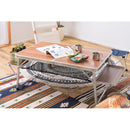 折りたたみテーブル アウトドアテーブル おしゃれ テーブル 折り畳み 折畳み センターテーブル ローテーブル リビングテーブル 棚付き キャンプ アウトドア 【納期B】【azm-odl-556】