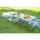 折りたたみテーブル アウトドアテーブル おしゃれ テーブル 折り畳み 折畳み センターテーブル ローテーブル リビングテーブル 棚付き キャンプ アウトドア 【納期B】【azm-odl-556】