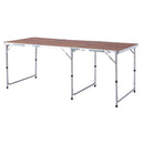 アウトドアテーブル 大型 折り畳み テーブル 屋外 キャンプ アウトドア テーブル 折りたたみテーブル おしゃれ ワイド 幅 180cm 天板 木目柄 シンプル 屋外 【納期B】【azm-odl-558】