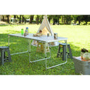 アウトドアテーブル 大型 折り畳み テーブル 屋外 キャンプ アウトドア テーブル 折りたたみテーブル おしゃれ ワイド 幅 180cm 天板 木目柄 シンプル 屋外 【納期B】【azm-odl-558】