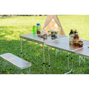 アウトドアセット テーブル ベンチ 3点セット 折りたたみ 収納 コンパクト キャンプ アウトドア 折り畳みテーブル 椅子 おしゃれ 天板 木目柄 便利 持ち運び 【納期B】【azm-odl-559】