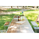 アウトドアセット テーブル ベンチ 3点セット 折りたたみ 収納 コンパクト キャンプ アウトドア 折り畳みテーブル 椅子 おしゃれ 天板 木目柄 便利 持ち運び 【納期B】【azm-odl-559】