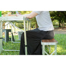 アウトドアセット テーブル ベンチ 3点セット 折りたたみ 収納 コンパクト キャンプ アウトドア 折り畳みテーブル 椅子 おしゃれ 天板 木目柄 便利 持ち運び 【納期B】【azm-odl-559】