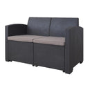 ガーデンテーブルセット リゾート風 南国風 ガーデンテーブル ガーデンチェアー ガーデンテーブルソファ 2人掛け バルコニー テラス ベランダ ガーデニング 【納期A】【azm-ods-102】