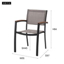 ダイニングチェア おしゃれ 北欧 カジュアル アメリカン ナチュラル カフェ風 椅子 スタッキング可能 肘掛け 肘あり シンプル テラス ベランダ 屋上 半屋外 黒色 【納期A】【azm-ods-71】