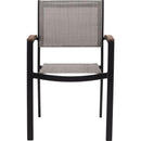 ダイニングチェア おしゃれ 北欧 カジュアル アメリカン ナチュラル カフェ風 椅子 スタッキング可能 肘掛け 肘あり シンプル テラス ベランダ 屋上 半屋外 黒色 【納期A】【azm-ods-71】