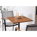 カフェテーブル シンプル おしゃれ 北欧 ミニテーブル ダイニング 机 カジュアル 約60×60cm 正方形 木製 天板 金属 脚 スタイリッシュ 半屋外 ベランダ 屋上 【納期A】【azm-ods-73】