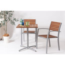 カフェテーブル シンプル おしゃれ 北欧 ミニテーブル ダイニング 机 カジュアル 約60×60cm 正方形 木製 天板 金属 脚 スタイリッシュ 半屋外 ベランダ 屋上 【納期A】【azm-ods-73】